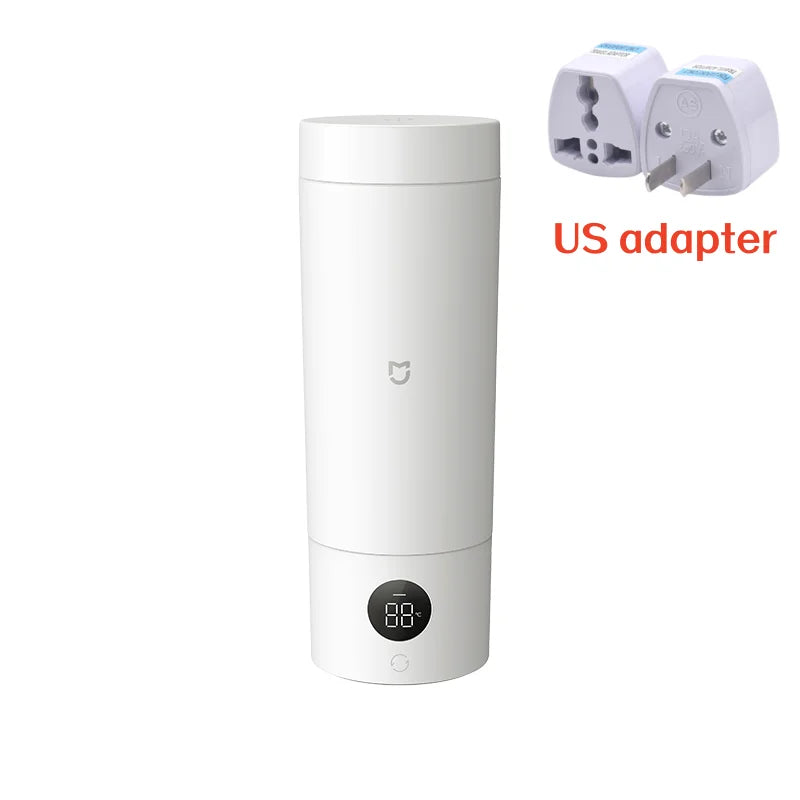 Electric travel cup package contents and accessories