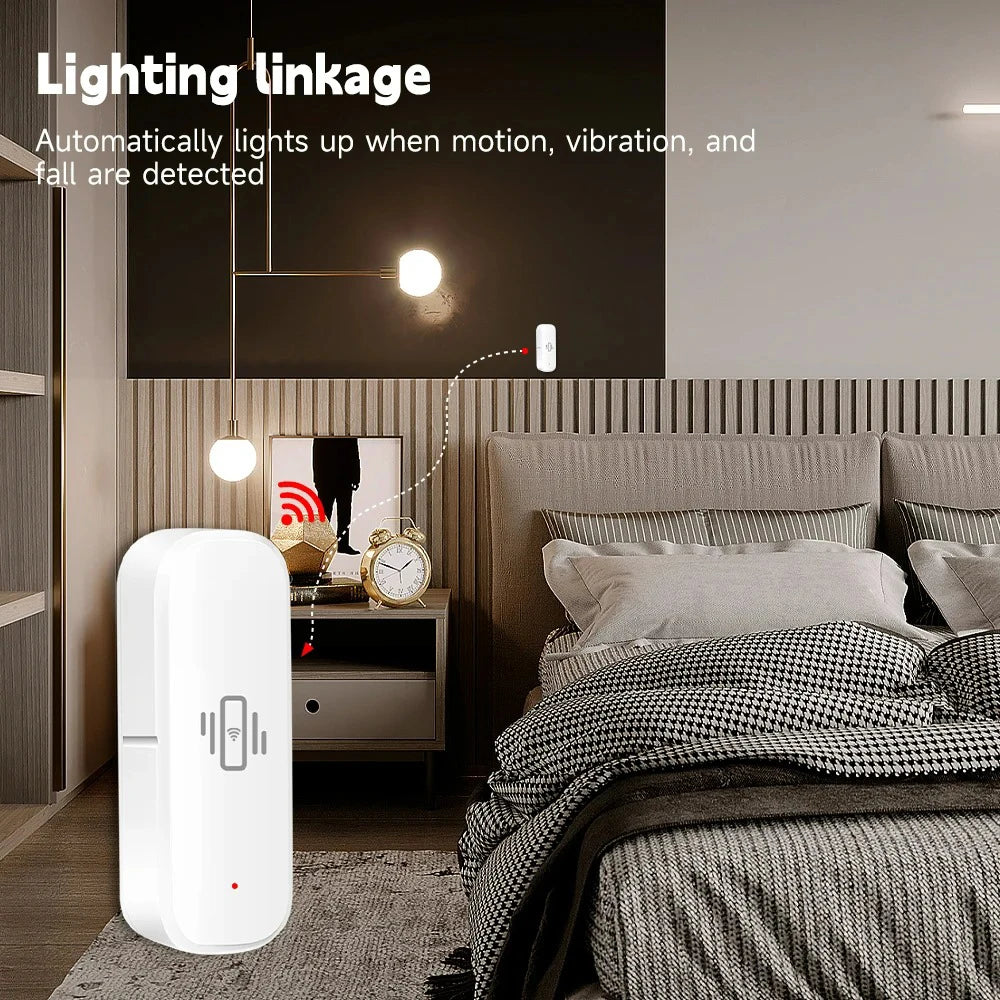 Tuya security sensor compact size and mounting detail