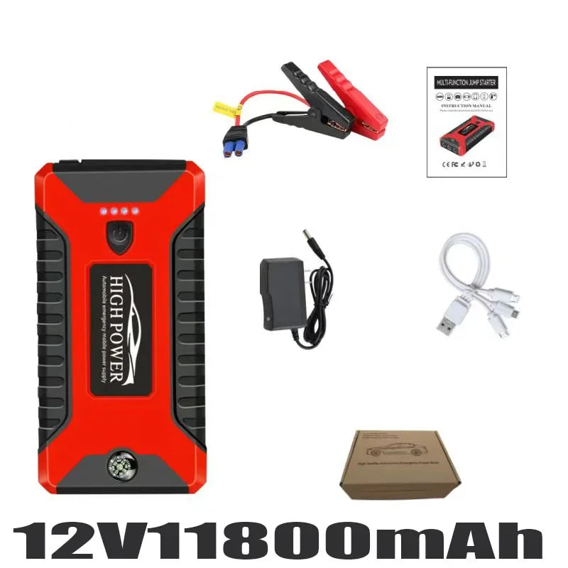 12V Car Jump Starter & Power Bank – Emergency Battery Booster with LED Display & Torch Digispots