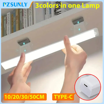 LED motion sensor night light USB rechargeable cabinet staircase light