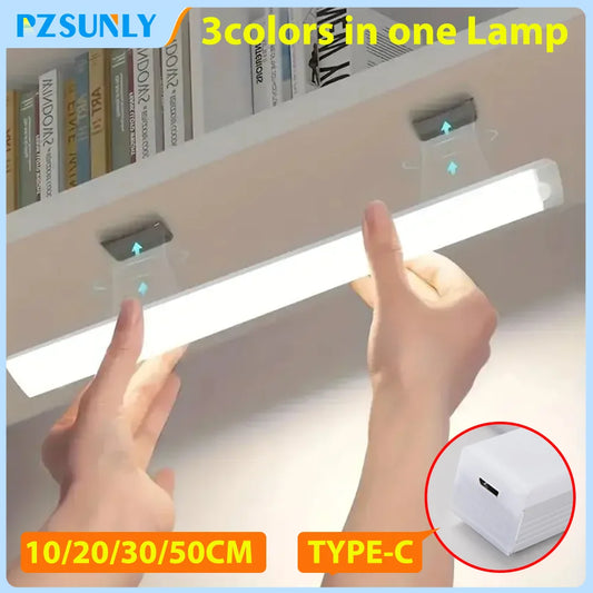 LED motion sensor night light USB rechargeable cabinet staircase light