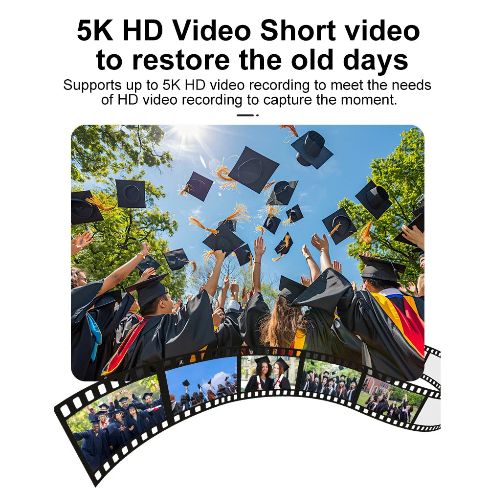 Ourlife 5K Vlog Camera – 180° Flip Screen, Built-in Flash & Multiple Shooting Modes Digispots