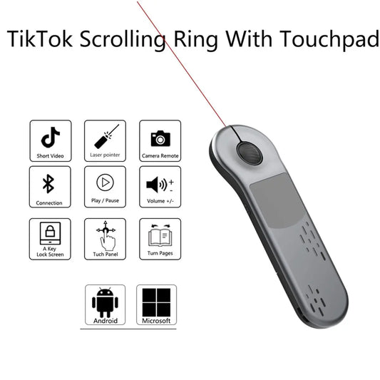 Wireless Presenter Remote – Touchpad Air Mouse & Clicker for PowerPoint, Keynote & iOS/Android Digispots
